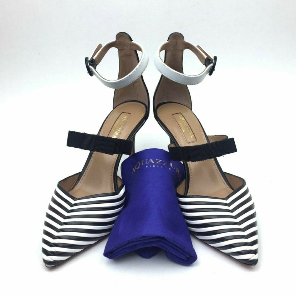 AQUAZZURA Very Downtown Ankle Strap Pump s…